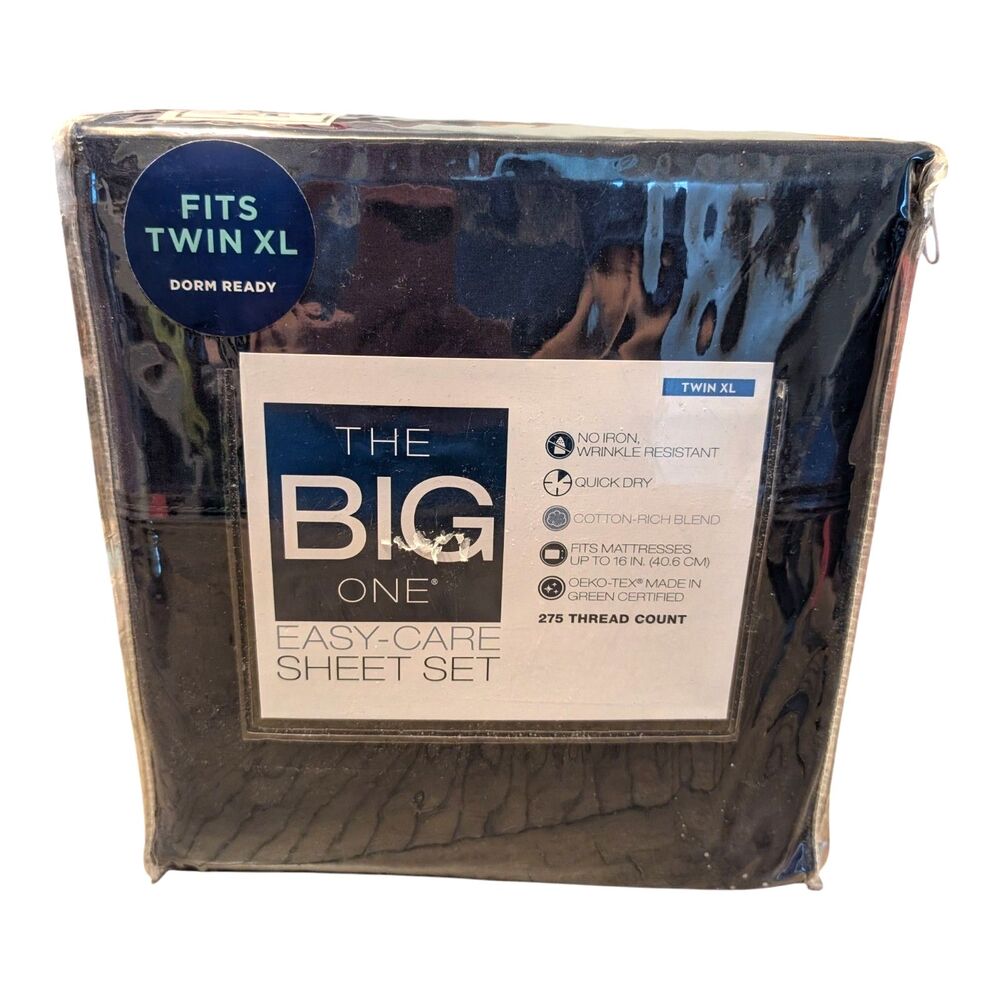 The Big One XL Twin Jersey Knit Sheet Set - Navy Heather